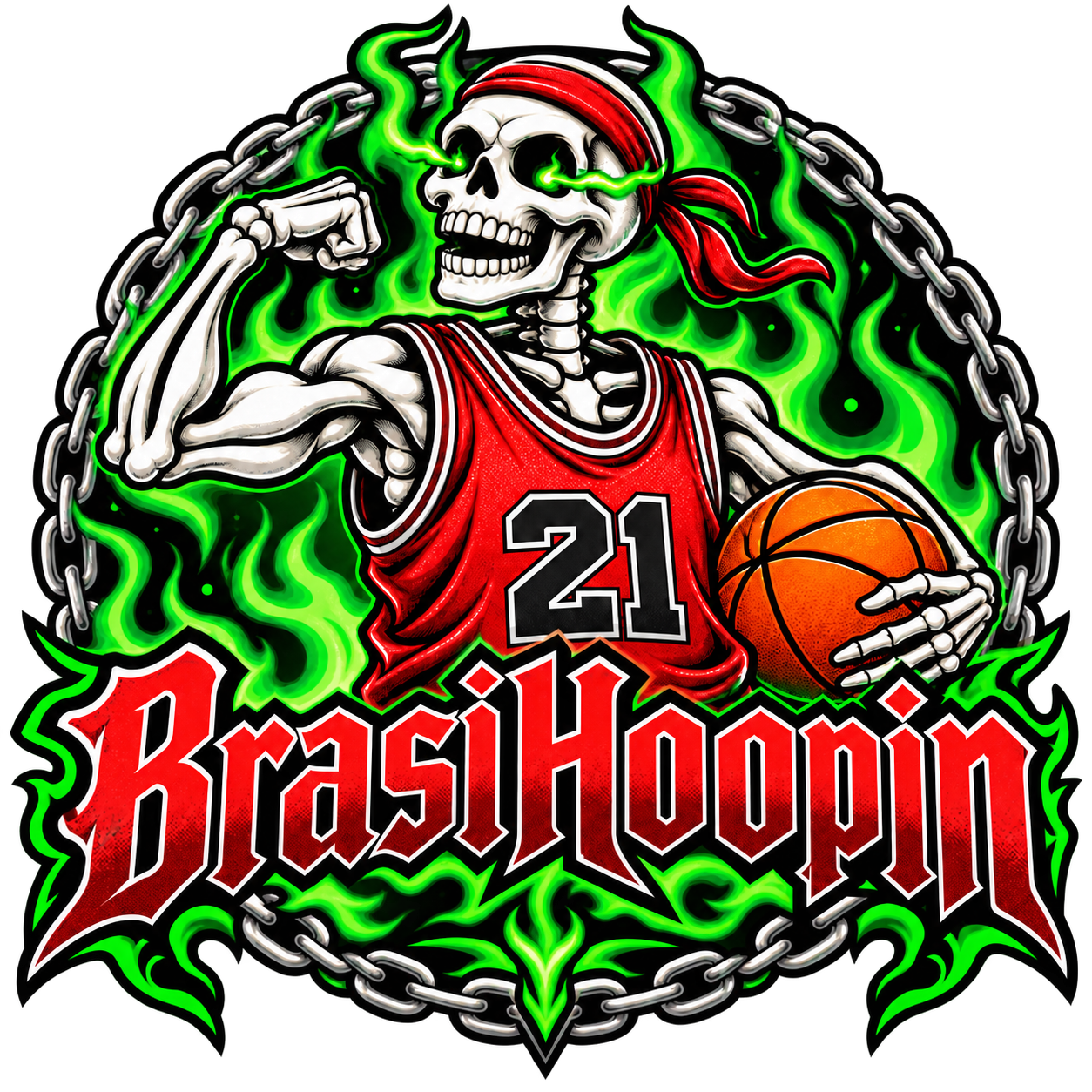 Brasi Hoopin basketball mascot